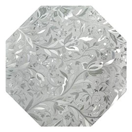 Autotech Park Precut Octagon Window Film, Floral Series 5 Design, Self Static Adhesive Cling, 23 inch Width