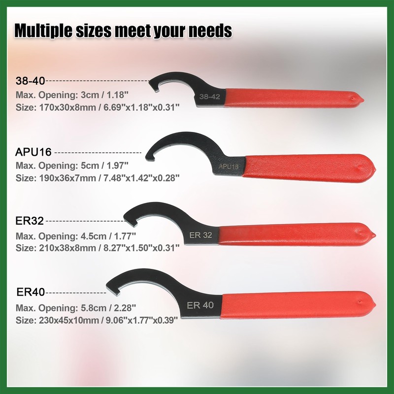 Motoforti 4pcs Coil Over Wrench Shock Spanner Adjustable C Shape