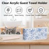 Clear Acrylic Guest Towel Holder: Stylish Durable Napkin Tray for