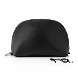 Black Vegan Leather Tech Case