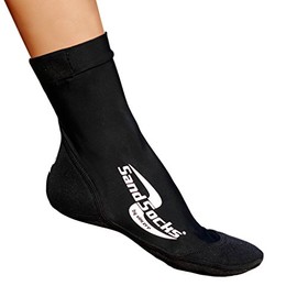 Vincere Unisex Sand Socks Neoprene Beach Scuba Snorkel Shoes (Black, Small)