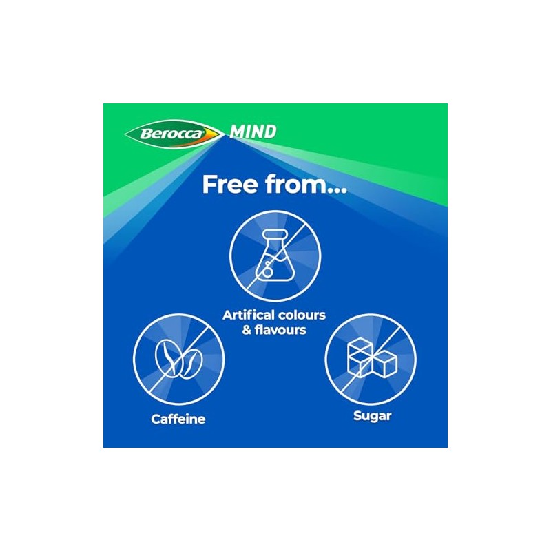Berocca Mind Effervescent Tablets, Citrus, 15 Tablets x 1 Pack