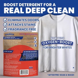 Uncle Todd’s Bio Enzyme Laundry Booster - 2 lb (64 Loads) Odor Stomp Laundry Sanitizer Additive - Clothes Stain Remover - Removes Sweat, Body Odor & Tough