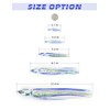 BLUEWING Trolling Squid Skirts Fishing Saltwater Octopus Lures, Size 2in,