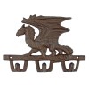 Unbranded Dragon Wall Hook Cast Iron Key Rack Hanger Medieval
