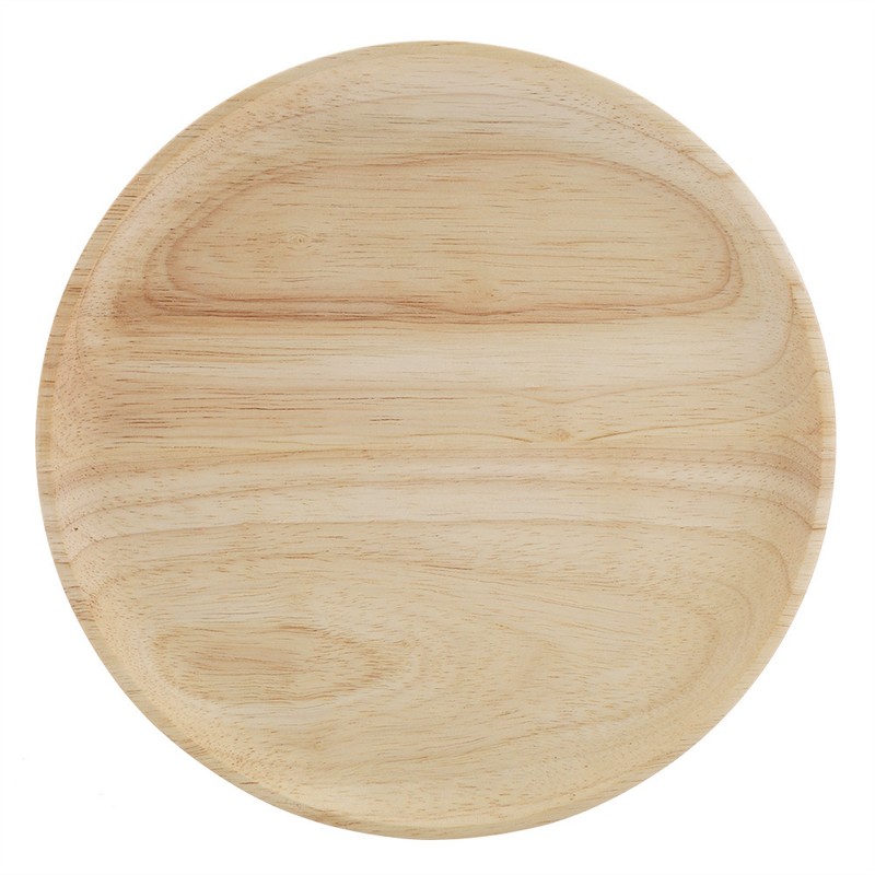Elegant Round Wood Tea Tray Sushi Snacks Fruits Serving Plate