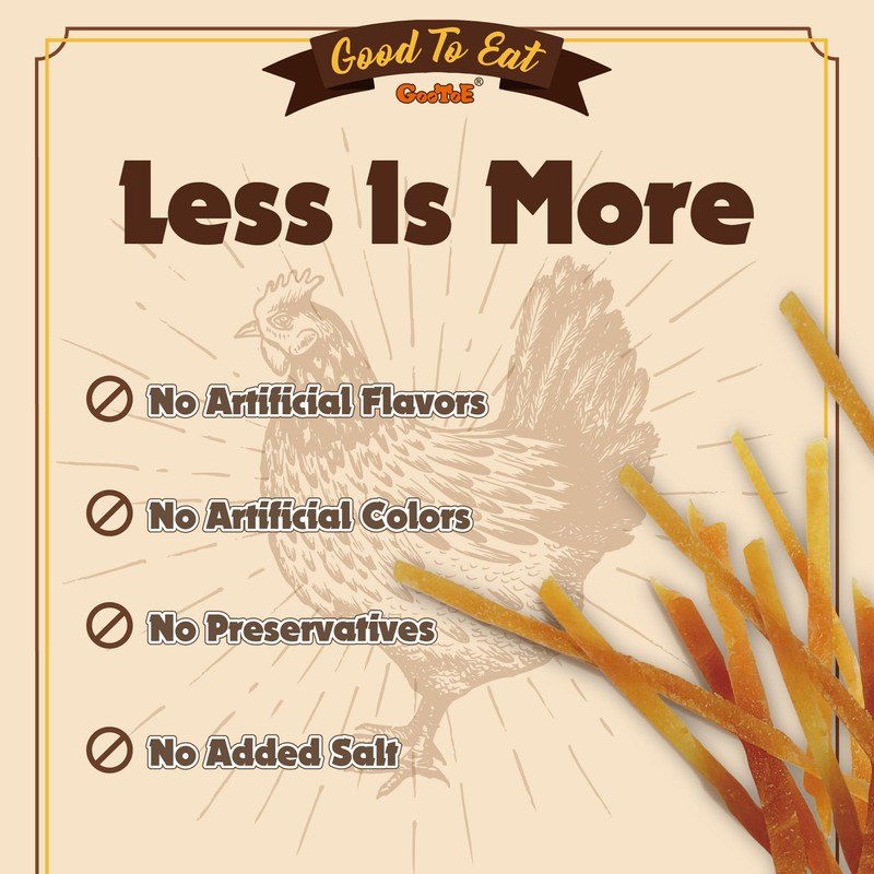 Gootoe Chicken Breast Strips 1 lb, Dog Treats, All Natural,