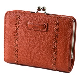 Yamamoto mj4505 Bi-Fold Wallet, Yamamoto Kansai Coin Purse Included, Soft Cowhide Leather, Orange, orange
