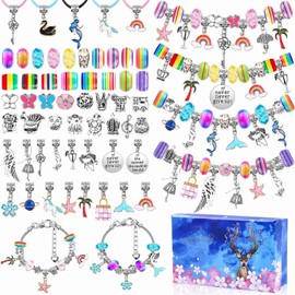 Cuentas de Arcilla de 112, Cuentas para Hacer Pulseras y Collares, DIY Manualidad Fabricacion de Joyas con 20 Metros de Cuerda y Tijeras Pequeñas, Decoracion Adorno Fiesta Regalo para Nino Amigo Adulto