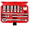 WETT 12Pcs Spark Plug Socket Set, 3/8" Drive Ratchet Handle