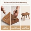 Slirike Solid Wood Step Stool 13.3" - 500lbs Capacity Plant