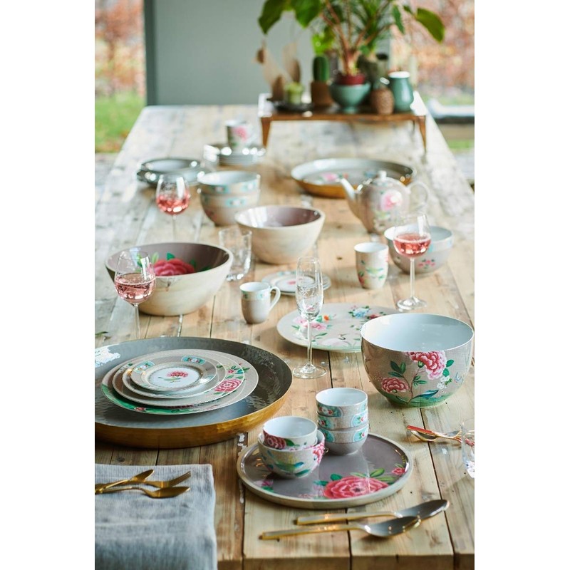 Essenza Home Pip Studio 26-51001211 Blushing Birds Bread Plate Khaki