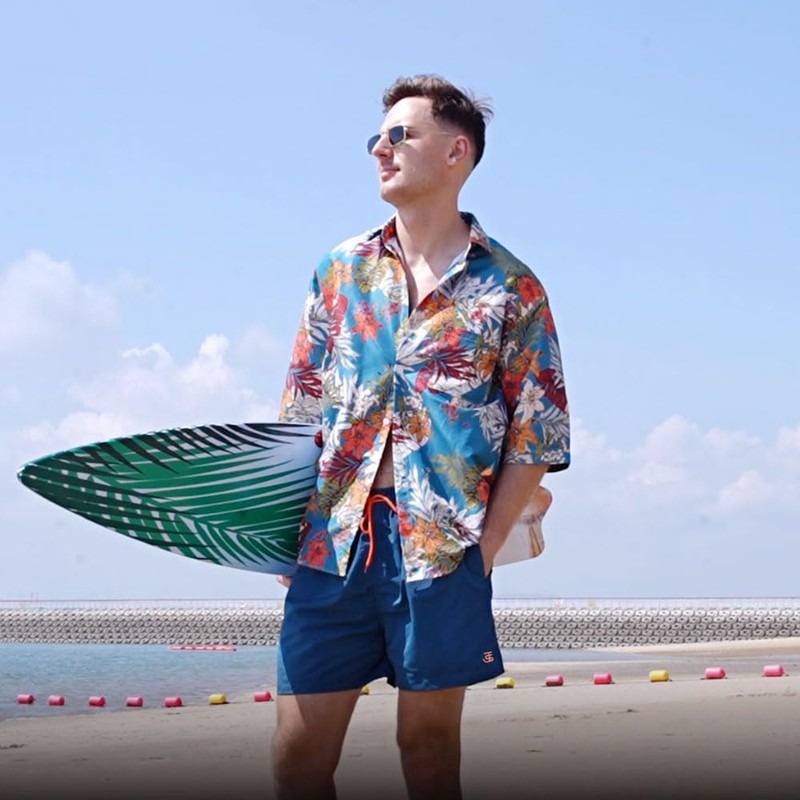 JustSun Men's Swimming Shorts, Quick Drying Board Shorts with Mesh
