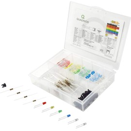 Quadrios LED Assortment Red, Green, Yellow, Blue, Cool White, Warm White 3mm 20mA 3.0V