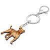 DUOWEI Acrylic Cute Pitbull Puppy Keychain Key Ring Pit Bull