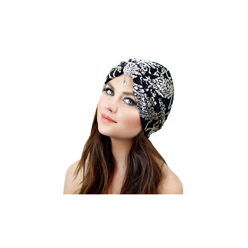 Metallic Crystal Stretch Turban