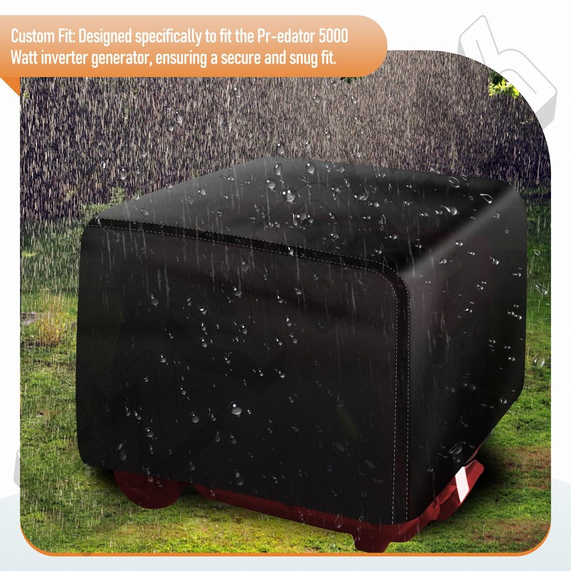Generator Cover for Predator 5000 Watt, Black, Heavy Duty 600D