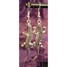 Handmade Lizard Charm Earrings!