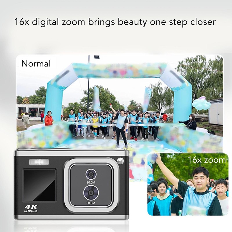 Digital Camera 4K HD Dual IPS Screen 50MP 30MP Dual