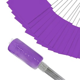 Zozen 100Pack Purple Marking Flags, Writable | 15x4x5 Inch, Yard Flags for Lawn & Irrigation & Landscape & Sprinkler & Survey & Dog Training.
