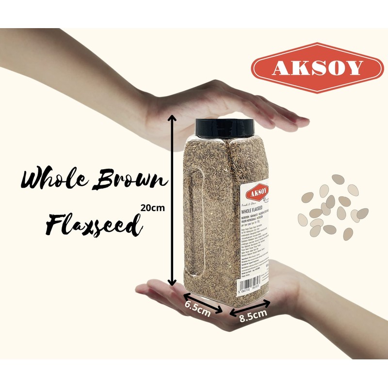 🟤 Aksoy Brown Whole Flaxseed (Linseed) 650gr || Batch Tested