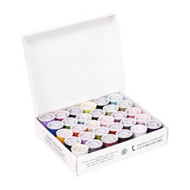 Mandala Crafts Mini-Spool Sewing Thread Kit – Spun Polyester Thread for Sewing - Sewing Thread Assortment Sewing Threads for Hand Sewing 30 Color Thread Set 20 x 30 Yards
