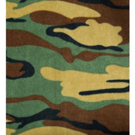 Printed Polar Fleece Fabric Material - Jungle Camouflage, 1Mtr 150cmx100cm