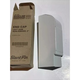 slant fin Baseboard End Cap LEFT Side  Nu-White approx 7h x 2.5d x 2w