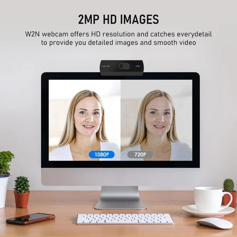 Cámara Web Vizolink 1080p Con Funda De Privacidad Para Micró