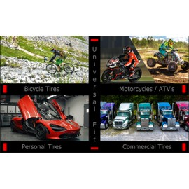 Set of 8 Tire Valve Stem Cap Aluminium Construction with Gasket Car Tire Caps for Cars Trucks Bikes Motorcycles Tractors 53677 (Orange - Set of 8)