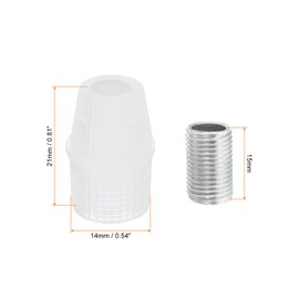 PATIKIL Lighting Cord Grips Connector, Carbon Steel Light Cable Glands with Threaded Pipe, 10Pcs for Wiring Hanging Light Ceiling Pendant Lamp, Clear