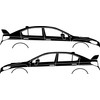 2x Car Silhouette Decal Stickers for Subaru WRX STI Sedan