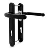 TSS Black UPVC Door Handle Pair Set, Sprung, 92mm PZ