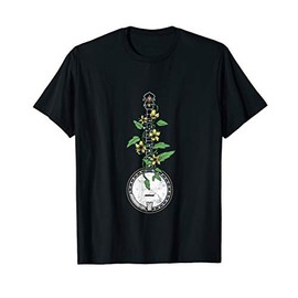 Banjo Vine & Flowers Vintage Artistic Acoustic Music Design T-Shirt