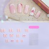 FIEONCIY Press on Nails Medium Square Valentine Glossy Full Cover