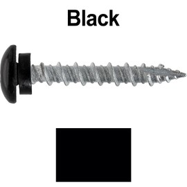 10 X 1-1/2 - Black - LO Profile - T25 Torx/Star - Metal Roofing Screw