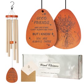 RENAISSANT Friend Gifts for Women, Bestie Gift for Friendship, Best Female Friend Wind Chimes for Outside, Outdoor Windchimes Birthday Friendsgiving Gifts for Friends