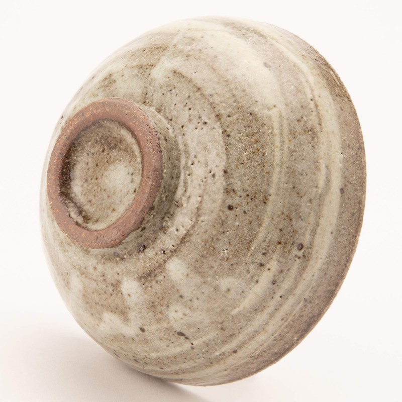 Shigaraki Ware MR-3-3491 Hechimon Rice Bowl, Small, Ash Brush, 4.5