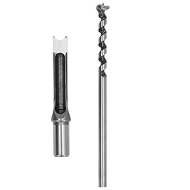 Broca de Taladro de Mortaja de Agujero Cuadrado Sierra de Taladro de Carpintería Juego de Herramientas de Broca de Cincel de Mortaja en Forma de U Diseño de Flauta de Viruta Larga(16mm)