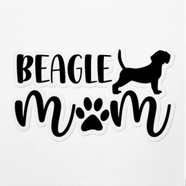 Decal Stickers of Beagle Mom Premium Indoor (No Waterproof) Vinyl Decal Stickers for Laptop Phone Accessory Helmet Car Window Mug Tuber Cup Door Wall Decoration ANDVER3e27410BL