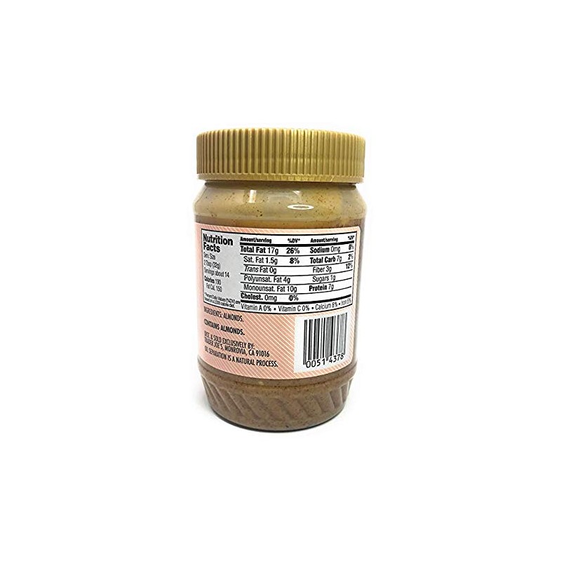 Trader Joe's Crunchy Unsalted Almond Butter 16 oz