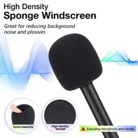 SUNMON Pop Filter for Rode Wireless Go Handheld Adapter, Mic Cover Mic Windscreen Compatible with Rode Interview GO Handheld Adapter for Wireless GO, Reduce Background Noise(2 Pack)