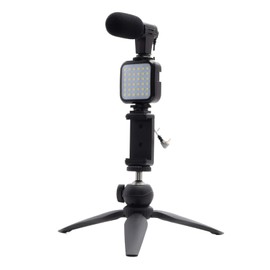 ETSUMIエツミVLOGスターターキットβ(マイク・LEDライト・ホルダー・テーブルー三脚)VE-2256