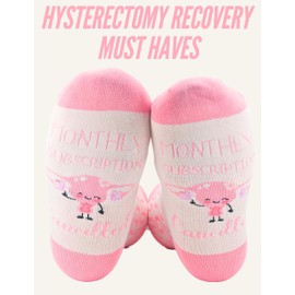 InnoBeta Hysterectomy Recovery Must Haves Socks, After Hysterectomy Recovery Gifts Basket, One Size Crew Socks, Monthly Subscription Cancelled