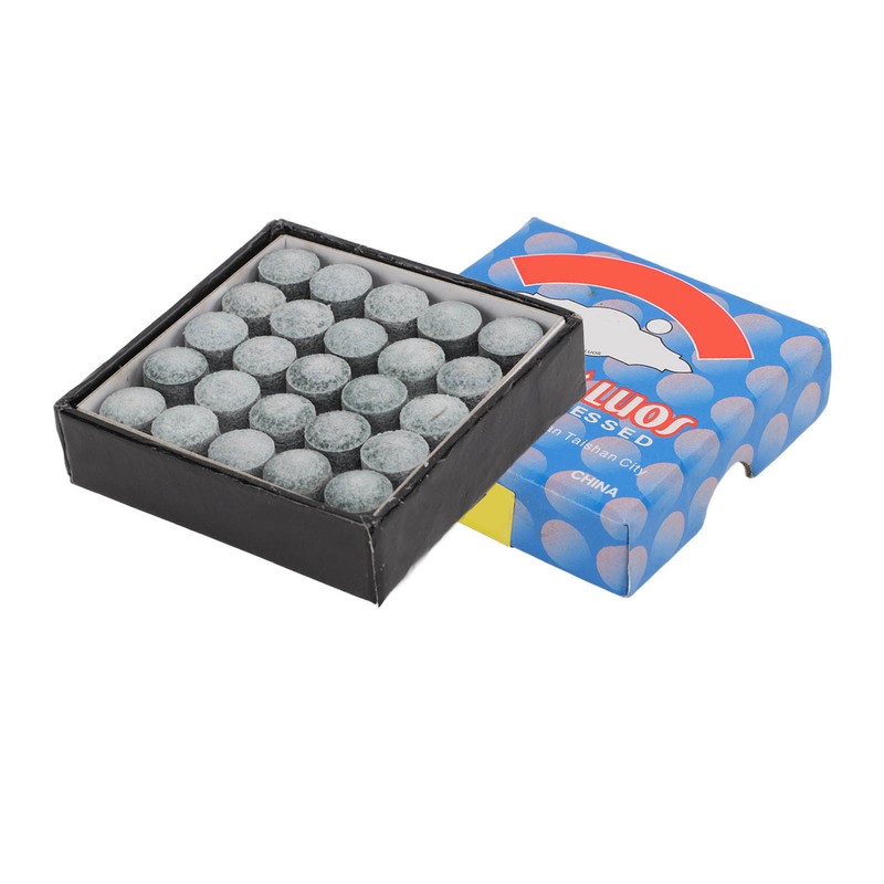 50Pcs Snooker Pool Cue Tips Grade A Leather Billiard Cue