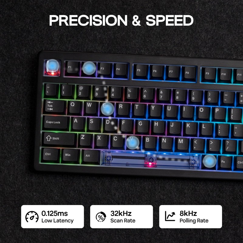 EPOMAKER HE80 Hall Effect Gaming Keyboard, 8K Polling & 32K