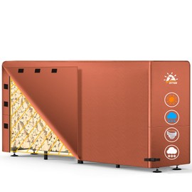 Zettum Firewood Rack Cover 8 Feet - 600D Wood Rack Cover Waterproof Heavy Duty, 8 Foot Outdoor Log Pile Holder Covers Storage for 8FT Standard Fire Wood Rack Stands (96 x 24 x 49 Inch)