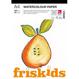 Friskids ids Watercolour Pad 190gsm 10sheets A4, White