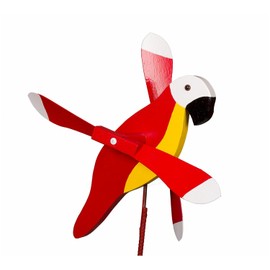 Whirlybird Red Parrot Lawn Decoration Amish-made