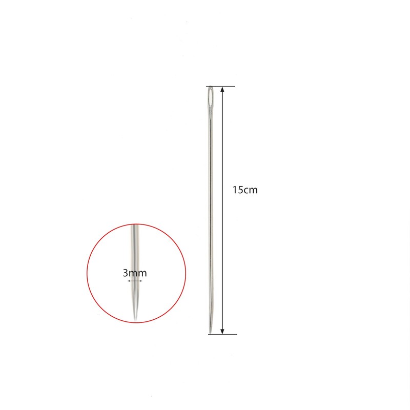 dophee 2 PCS Professional Big Eye Upholstery Needles 6" Long